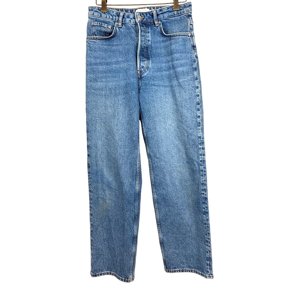 & Other Stories Womens 29 Blue High Rise Straight Leg Designer Jeans